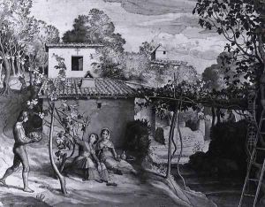 The View of the Archpriest in Olevano by Julius Schnorr Von Carolsfeld