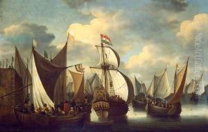 View of a Harbour by Jacobus Storck