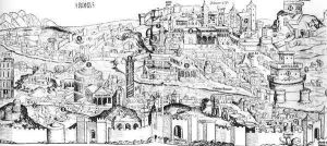 Nuremberg Chronicle- View of Rome 1493 by Hartmann Schedel