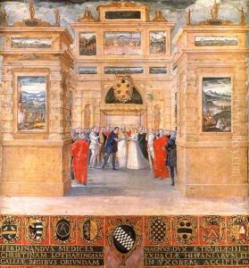 Nuptials of Ferdinando de Medici and Christina of Lorraine by Ventura Salimbeni