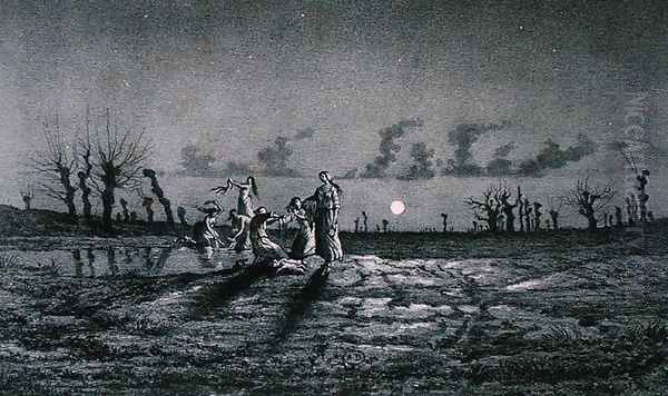 The Lavandieres or the Night Washerwomen, illustration for Legendes Rustiques by George Sand 1804-76 1858 - view 1