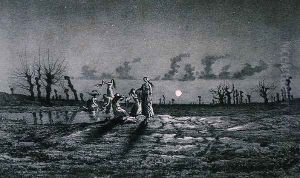 The Lavandieres or the Night Washerwomen, illustration for Legendes Rustiques by George Sand 1804-76 1858