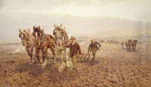Harrowing near Wilmington, 1917 by Harold Swanwick