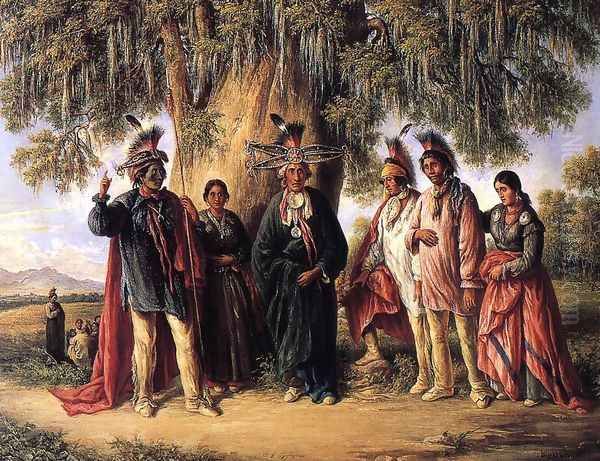 Six Kickapoo Indians, Chief and Family - view 1