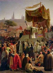 St. Bernard Preaching the Second Crusade in Vezelay, 31st March 1146, 1840
