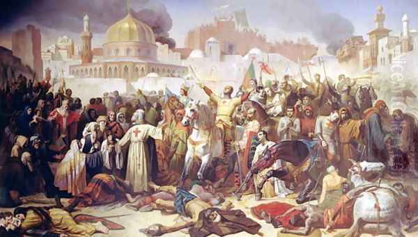 Taking of Jerusalem by the Crusaders, 15th July 1099, 1847 - view 1