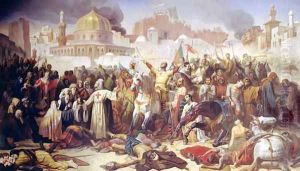 Taking of Jerusalem by the Crusaders, 15th July 1099, 1847 by Emile Signol