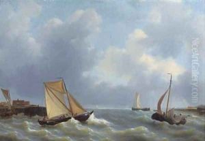 Busy shipping by a jetty