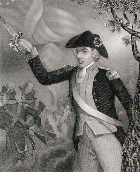 Portrait of General Francis Marion at the Battle of Eutaw Springs, 1781, engraved by Thomas B. Welch (1814-74) from a drawing by James Barton Longacre 1794-1869 - view 1