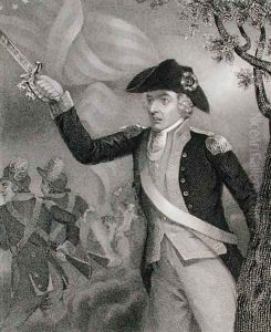 Portrait of General Francis Marion at the Battle of Eutaw Springs, 1781, engraved by Thomas B. Welch (1814-74) from a drawing by James Barton Longacre 1794-1869 by Thomas Stothard