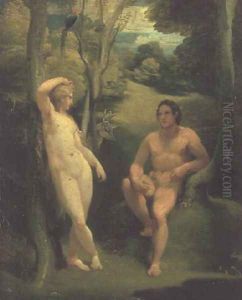 Adam and Eve in the Garden of Eden by Thomas Stothard