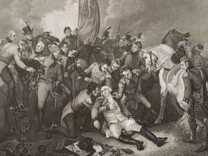 The Death of General Sir Ralph Abercromby, illustration from 'Englands Battles by Land and Sea by Lieut. Col. Williams by Thomas Stothard