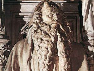 Well of Moses: Moses [detail] by Claus Sluter