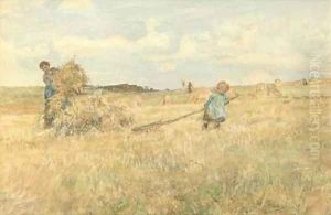Gathering corn by Lionel Percy Smythe