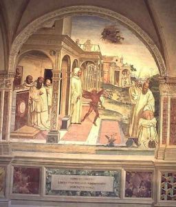 The Flagellation of St. Benedict, from the Life of St. Benedict by L. & Sodoma Signorelli