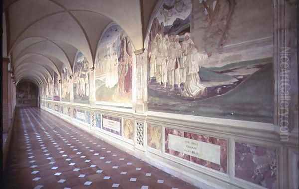 Corridor showing the Life of St. Benedict - view 1