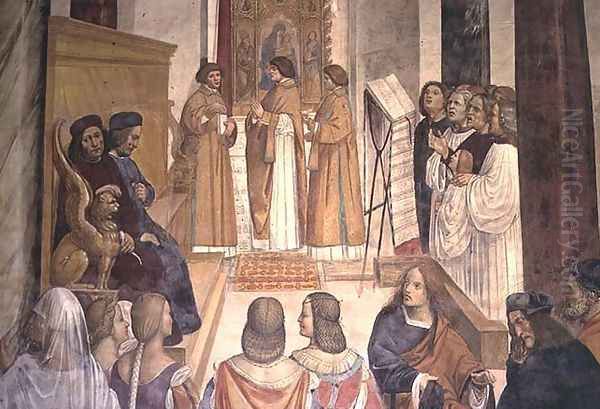 Choral Scene, from the Life of St. Benedict - view 1