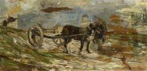 Team Of Dogs by Giovanni Segantini