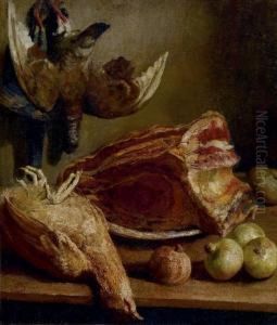 Natura Morta Con Galline, Cipolle E Carne