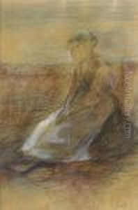 Ritratto Di Donna by Giovanni Segantini