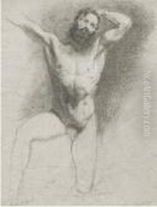 Nudo Maschile In Ginocchio, (1877 - 1878) Nudo Maschile In Ginocchio, (1877 - 1878)