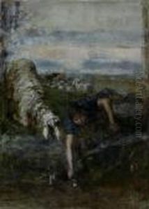 La Pompeiana. 1882 - 1884. by Giovanni Segantini