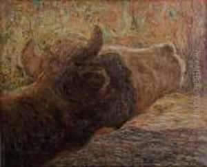 Testa Di Vacca by Giovanni Segantini