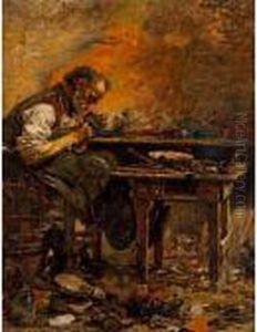 Il Ciabattino 
The Cobbler by Giovanni Segantini