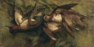 Stilleben Mit Vogeln. Um 1880 - 1881. by Giovanni Segantini