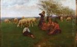 Idillio - 1885 by Giovanni Segantini