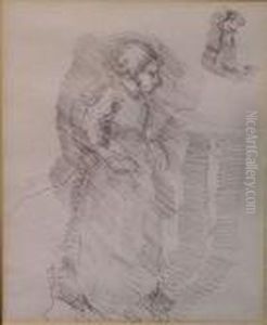 Study Of A Woman by Giovanni Segantini