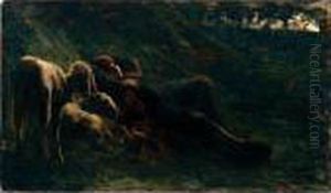 Pastora Addormentata by Giovanni Segantini