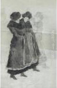Due Donne In Pelliccia (two Women In Fur Coats)