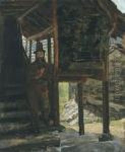 Contadino Di Savognino by Giovanni Segantini