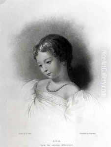 Portrait of Augusta Ada Byron 1815-52 engraved by W. H. Mote fl.1842-64