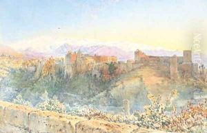 The gateway leading into the Tower of Justice, Alhambra Palace, Granada by Henry Stanier