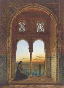 The Alhambra, Granada, at dusk by Henry Stanier