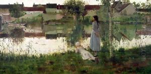 The Ferry by William Stott Of Oldham