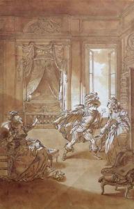I am going to kill him..., scene from act II of The Marriage of Figaro by Pierre-Augustin Caron de Beaumarchais 1732-99 1785 by Jacques-Philip-Joseph de Saint-Quentin