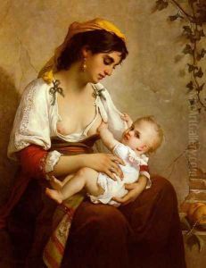 La Jeune Mere (The Young Mother) by Jules Salles-Wagner