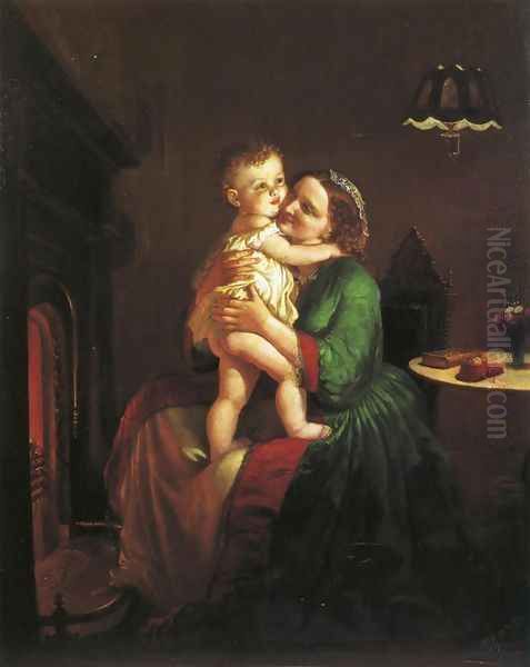 Mother and Child by the Hearth - view 1