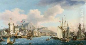 Leith Harbour, 1825 by John Thomas Serres