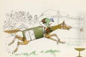 Le Veritable Gagnant De La Coupe De La Riviera, Pour Moet & Chandon, 19... by Georges Goursat Sem