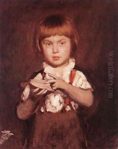 Boy with Bread and Butter c.1875 by Bertalan Szekely