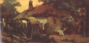 House at Szada 1880s by Bertalan Szekely