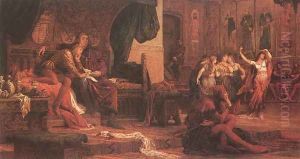 King Laszlo V and Ulrik Cillei 1870 by Bertalan Szekely