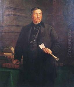 Portrait of Ferenc Deak 1869 by Bertalan Szekely