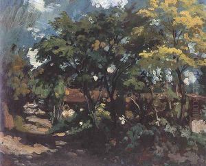 View of a Village 1885-90 by Bertalan Szekely