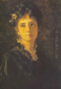 Miss Mesterhazy c. 1875 by Bertalan Szekely