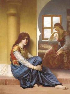 Femmes à l'interieur by Gaston-Casimir Saint-Pierre